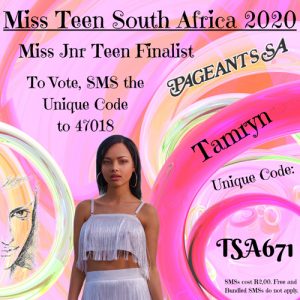 Miss Jnr Teen Finalist : Tamryn
