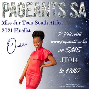 Miss Jnr Teen South Africa 2021 Finalist : Oratile