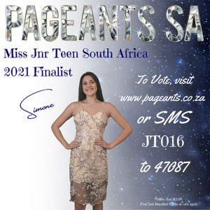 Miss Jnr Teen South Africa 2021 Finalist : Simone