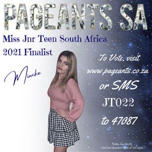 Miss Jnr Teen South Africa 2021 Finalist : Mincke