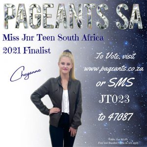 Miss Jnr Teen South Africa 2021 Finalist : Cheyanne
