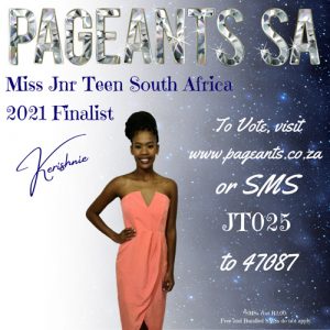 Miss Jnr Teen South Africa 2021 Finalist : Kerishnie
